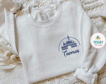 Embroidered Classic  Logo Shirt, Retro Vintage  Shirt, Magic Kingdom Shirt, world Family Trip Shirts  Trip Shirt