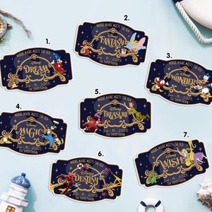 Customize Name Disney Family & Cruise Ship Stateroom Door, Cruise Line Ship Name Door Magnet, Family Cruise Trip, Wish Magic Dream Fantasy