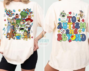 Toy Story To Autism and Beyond T-shirt, Disney Toy Story Autism Awareness Tee, Puzzle Piece Shirt, Disneyland Family Trip Autism Shirt