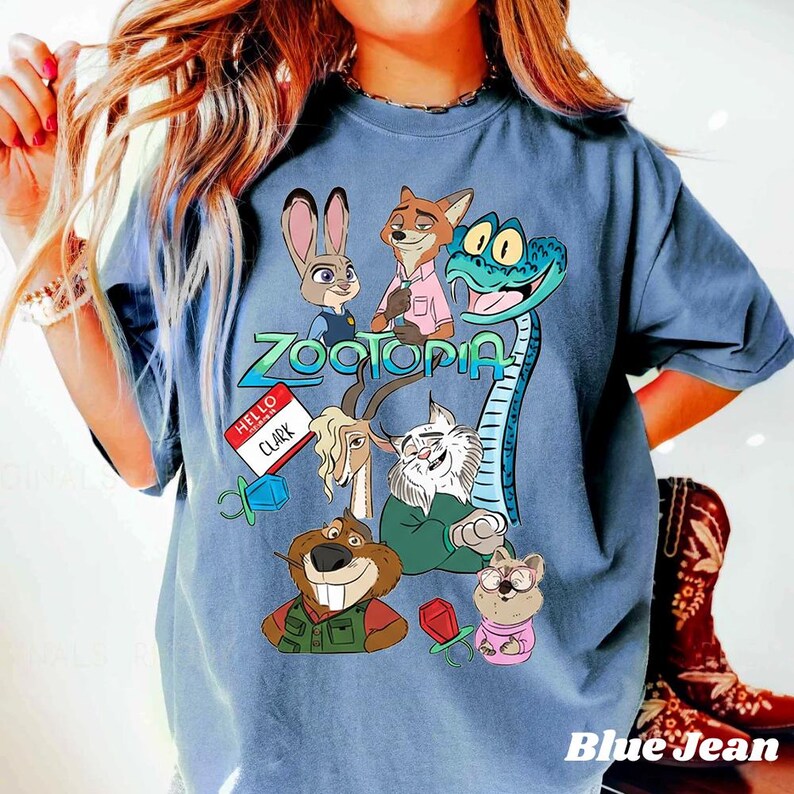 Disney Zootopia 2 Characters Group Vintage Shirt, Judy Hopps Nick Wilde Gary De'Snake Tee, Zootropolis, Disneyland Family 2025 Trip Shirt bild 4