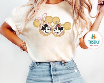 Locket Shirt, Coquette bow Disney locket Minnie Mickey Lover tee, Disneyworld T-Shirts Mickey Coquette shirt WDW Disneyland sweethearts nite
