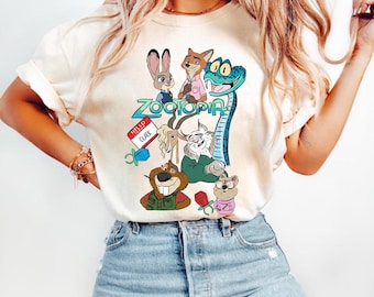 Disney Zootopia 2 Characters Group Vintage Shirt, Judy Hopps Nick Wilde Gary De'Snake Tee, Zootropolis, Disneyland Family 2025 Trip Shirt