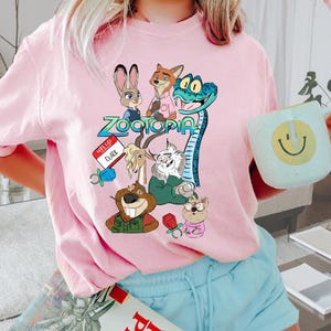Disney Zootopia 2 Characters Group Vintage Shirt, Judy Hopps Nick Wilde Gary De'Snake Tee, Zootropolis, Disneyland Family 2025 Trip Shirt bild 3
