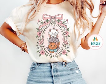 Coquette Bows  The Aristocats Bonjour Since 1970 Shirt, The Aristocats Tee, Marie Cat Shirt,  Family Vacation,  Girl Trip