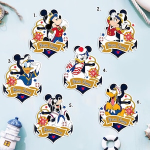 All Disney characters Cruise magnet, Mickey & friends Toy Story Princess Stitch Disney cruise line magnet, Family Cruise door magnet