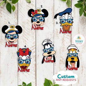 Personalized Disney Family Magnet, Mickey and Friends Disney Magnet, Cruise Ship Stateroom Door Decor
