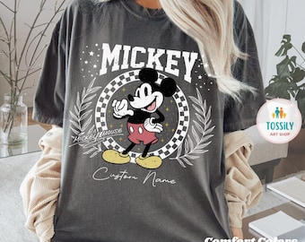 Retro Mickey Mouse Shirt,  Vacation Shirt, Mickey Shirt, Magic Kingdom Shirt, Classic Mickey Shirt, Checkered Mickey Shirt