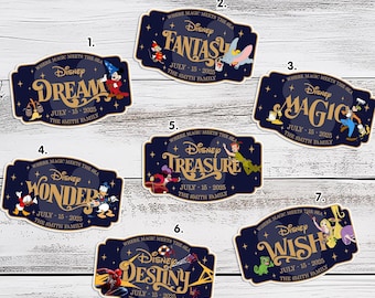 Customize Name Disney Family & Cruise Ship Stateroom Door, Cruise Line Ship Name Door Magnet, Family Cruise Trip, Wish Magic Dream Fantasy