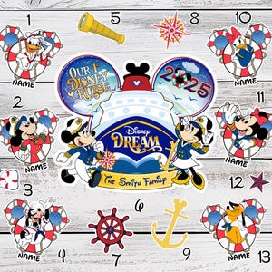 Our 1st Disney Cruise magnet, Mickey & friends Toy Story Princess Stitch Disney cruise line magnet, Family 1st Cruise vacation door magnet