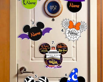 Personalized Cruise Halloween Magnet Halloween On The High Seas 2025 Magnet, Cruise Door Magnet Disney Wish Magnet Disney Halloween Magnet