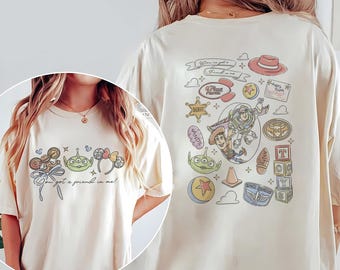 Comfort Colors Disney Pixar Toy Story Shirt, Woody Buzz Rex Hamm Tee, Pizza Planet Shirt, Disneyland Magic Kingdom Trip Tee