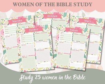 Women of the Bible Study Pack: Printable Christian Journal (PDF)