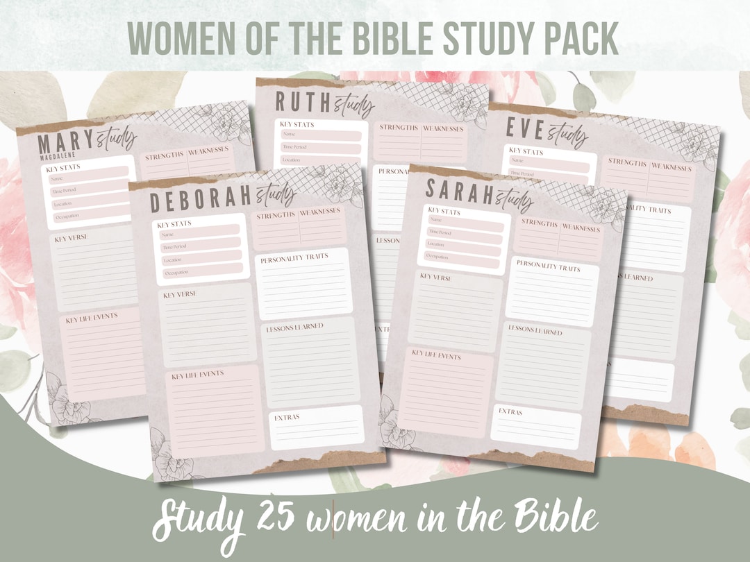 Women of the Bible Study Pack, Female Biblical Character Study ...