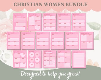 Christian Women Printable Bundle: Bible Study, Devotional, Prayer (PDF)