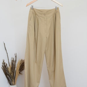 Linen pants for women / Beige linen pants / Minimalist pants / Wide leg pants women / Maxi pants / Plus size boho pants / Linen trousers image 8