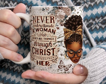 Bible Quote Mug Wrap, Faith Bible Verse Mug Wrap, Positive Motivation Mug Wrap, 11oz Mug & 15oz Mug Sublimation Wrap, Digital Download
