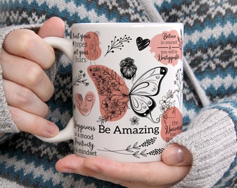 Positive Affirmation Becherverpackung, Motivationsbecherverpackung, Affirmation Becherverpackung, 11 Unzen Becherverpackung, 15 Unzen Becherverpackung, Sublimationsverpackung, digitaler Download