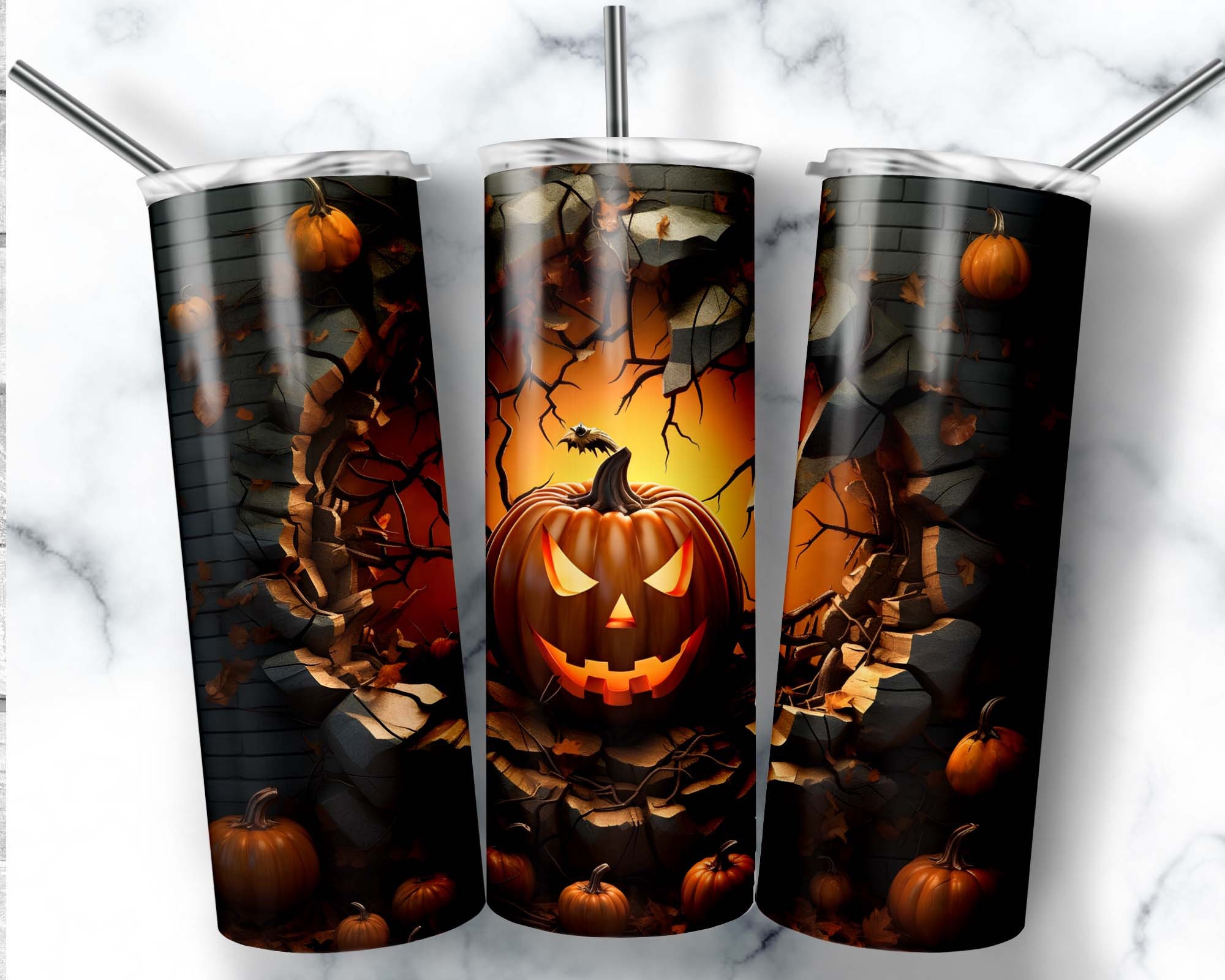 Discover かぼちゃハロウィン タンブラー30oz Pumpkin Halloween Tumbler