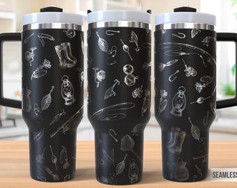 Fishing Lures 40oz Tumbler Laser Engraving Wrap, Fishing Tumbler Wrap Svg,40oz Laser Engraved Svg, Laser Engraving Svg, SVG For Laser Rotary