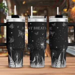 Motivational Tumbler Laser Svg, Just Breathe 40oz Tumbler, Full Wrap Laser Svg, Laser Engraved Svg, Laser Svg For Tumbler