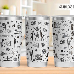 Cheerleader 20oz Tumbler Laser Engraving Wrap,Cheer Life Tumbler Laser svg, 20oz Laser Engraved Svg,Laser Engraving Svg,SVG For Laser Rotary