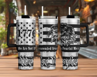We The People 40oz beker svg, Svg-bestand voor laser, waterfles Svg voor laser, patriottische Tumbler Svg, Tumbler gegraveerde svg, gegraveerde svg