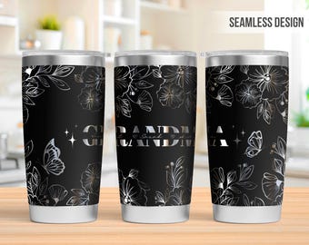 Grandma 20oz Tumbler Laser Engraving Wrap, Customised Nana Tumbler Laser svg, Laser Engraved Svg, Laser Engraving Svg, SVG For Laser Rotary