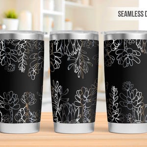 Succulents 20oz Tumbler Laser Engraving Wrap, Plants Tumbler Wrap Svg, 20oz Laser Engraved Svg,Laser Engraving Svg,SVG For Laser Rotary