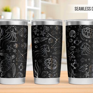 Ocean Tumbler Laser Svg, Underwater 20oz Tumbler Full Wrap Laser Svg, Laser Engraved Svg,Tumbler Laser File, Laser Svg For Tumbler