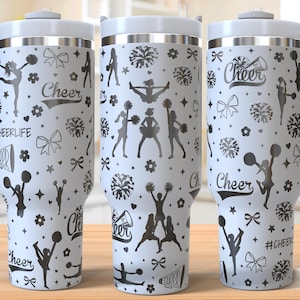 Cheerleader 40oz Tumbler Laser Engraving Wrap,Cheer Life Tumbler Laser svg, 40oz Laser Engraved Svg,Laser Engraving Svg,SVG For Laser Rotary