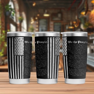 We the People Tumbler Laser Svg, Patriotic 20oz Tumbler Full Wrap Laser Svg, Patriotic Laser Engraved Svg, Tumbler Laser File