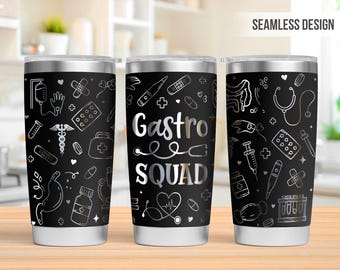 Gastro Squad Tumbler Laser Svg,Gastroenterology 20oz Tumbler Full Wrap Laser Svg,Laser Engraved Svg,Tumbler Laser File,Laser Svg For Tumbler