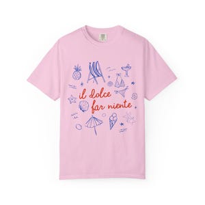 Camiseta Il Dolce Far Niente, camiseta Comfort Colors®, camiseta de verano, camiseta italiana de verano, camiseta Do Nothing, camiseta estética, camiseta de moda imagen 7