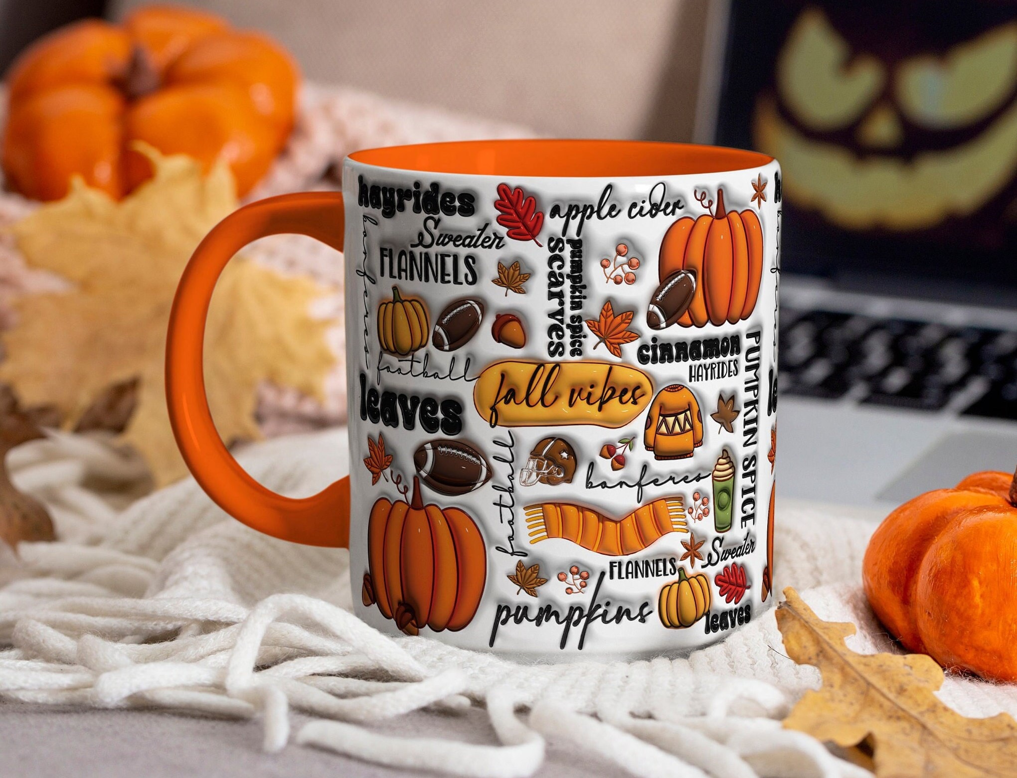30 cute mug, cups Sticker, Clipart autumn Decor, PNG