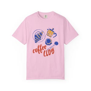 Coffee Club T-Shirt, Comfort Colors® Tee, Coffee Lover Shirt, Retro Coffee Tee, Coffee Club Tshirt, Aesthetic Shirt, Trendy Tee image 8