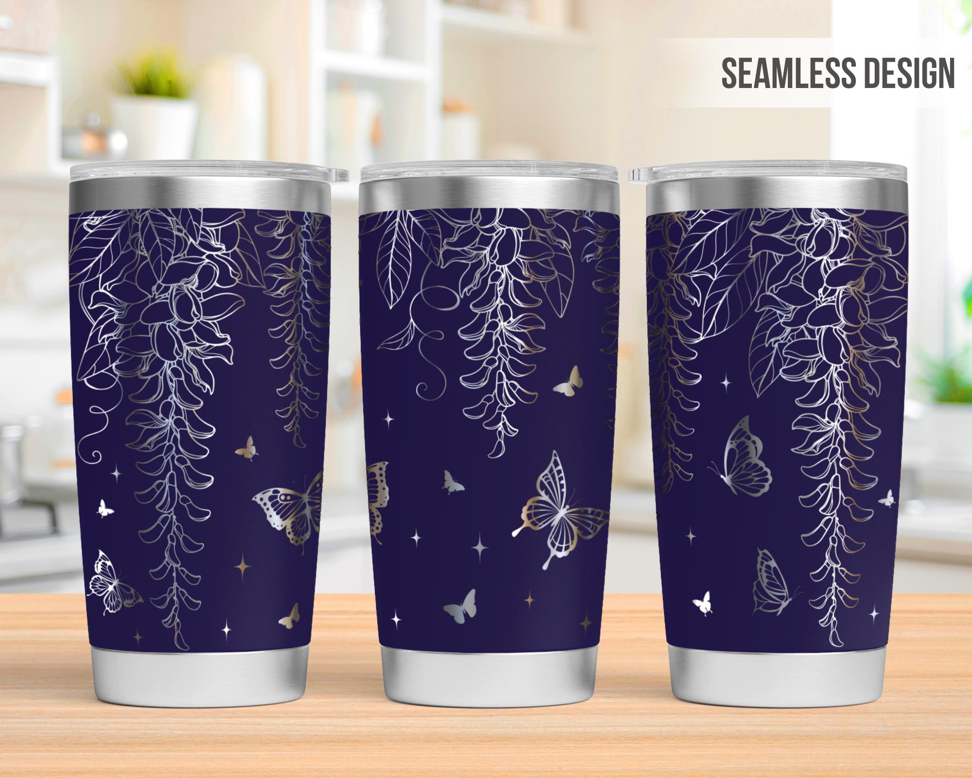 Flowers Tumbler Laser Svg Bundle, Seamless Flowers 20oz Tumbler Full ...