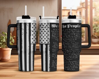 We The People 40oz beker svg, Svg-bestand voor laser, waterfles Svg voor laser, patriottische Tumbler Svg, Tumbler gegraveerde svg, gegraveerde svg