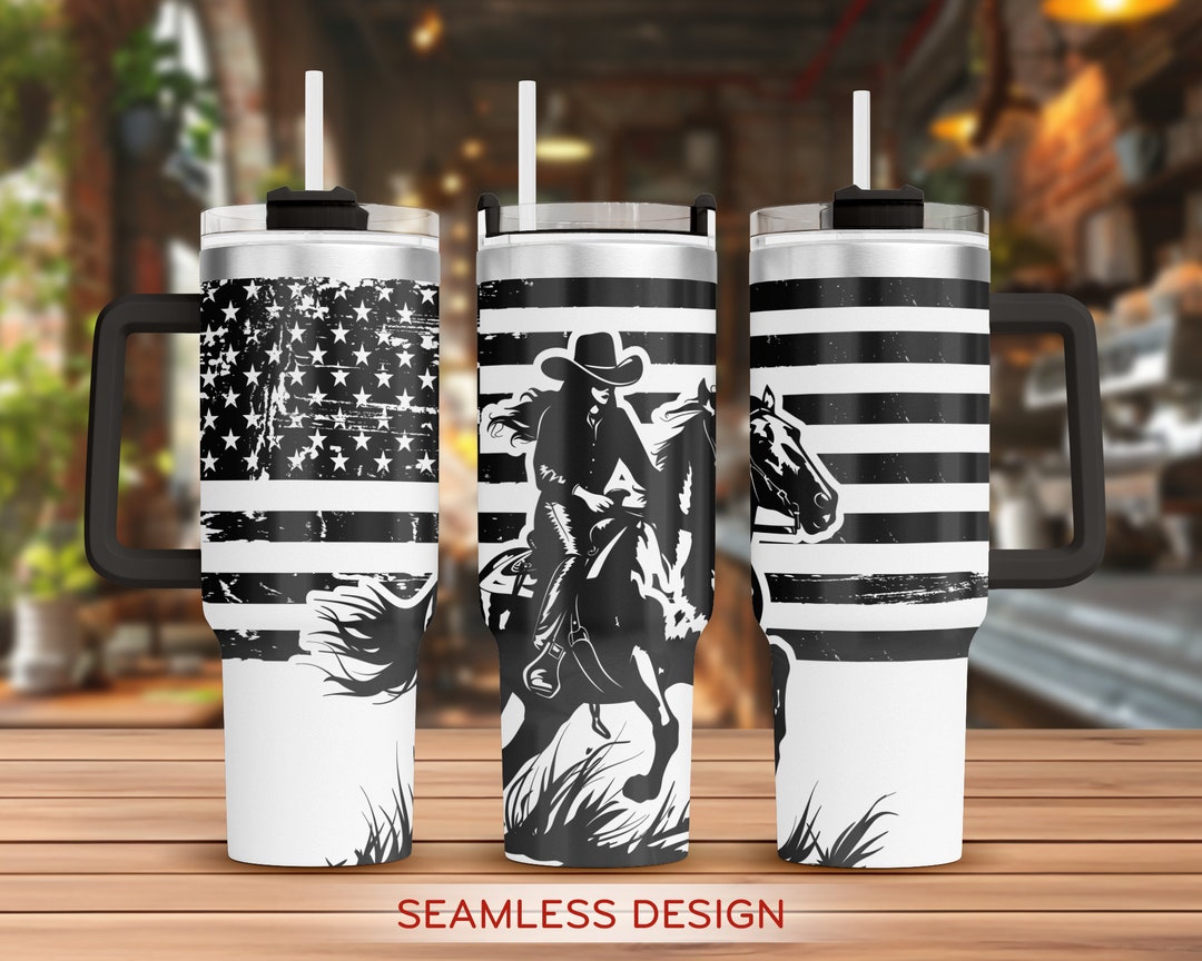 Rodeo 40oz Tumbler Laser Engraving Wrap, Western Tumbler Wrap Svg ...