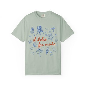 Camiseta Il Dolce Far Niente, camiseta Comfort Colors®, camiseta de verano, camiseta italiana de verano, camiseta Do Nothing, camiseta estética, camiseta de moda imagen 5