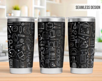 Teacher Doodles Laser Svg, Teacher 20oz Tumbler Full Wrap Laser Svg, Laser Engraved Svg, Tumbler Laser File, Laser Svg For Tumbler