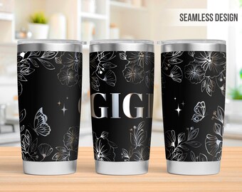 Grandma 20oz Tumbler Laser Engraving Wrap, Gigi Tumbler Laser svg, Laser Engraved Svg, Laser Engraving Svg, SVG For Laser Rotary