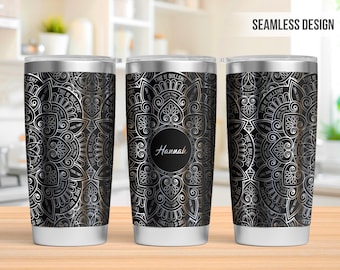 Customised Swear Words Mandala Tumbler Laser Svg, Personalised Cuss Words SVG, Sarcastic 20oz Tumbler Full Wrap Laser Svg,Laser Engraved Svg