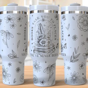 Buchliebhaber Tumbler Laser svg, Buch 40oz Tumbler Full Wrap Laser svg, Laser gravierte svg, Tumbler Laser-Datei, Laser svg für Tumbler