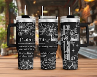 Christian 40oz tumbler svg, Bible Verse Svg file for laser, Water Bottle Svg For Laser, Christian Cross Tumbler Svg, Tumbler engraved svg