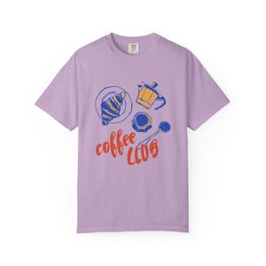 Coffee Club T-Shirt, Comfort Colors® Tee, Coffee Lover Shirt, Retro Coffee Tee, Coffee Club Tshirt, Aesthetic Shirt, Trendy Tee image 7