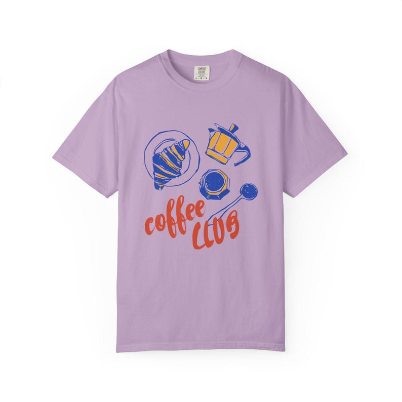 Coffee Club T-Shirt, Comfort Colors® Tee, Coffee Lover Shirt, Retro Coffee Tee, Coffee Club Tshirt, Aesthetic Shirt, Trendy Tee image 7