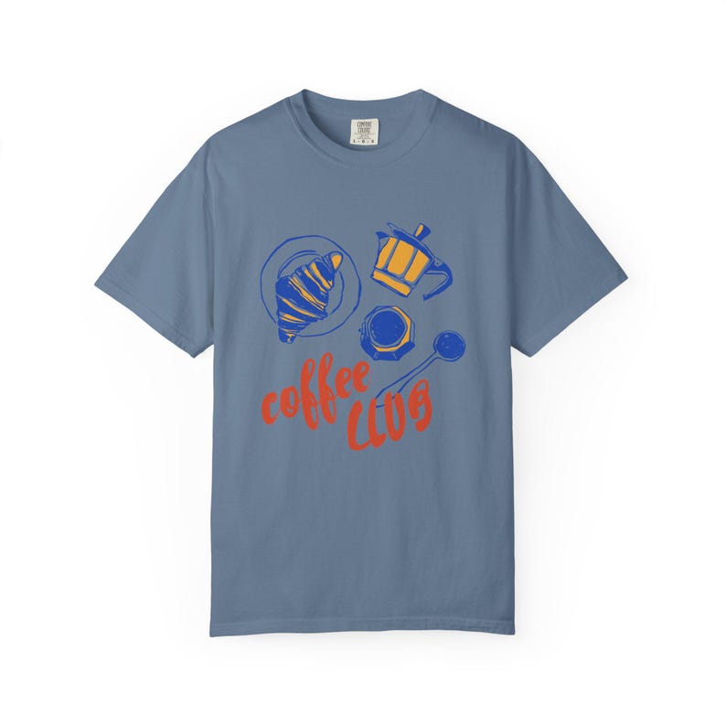 Coffee Club T-Shirt, Comfort Colors® Tee, Coffee Lover Shirt, Retro Coffee Tee, Coffee Club Tshirt, Aesthetic Shirt, Trendy Tee image 6