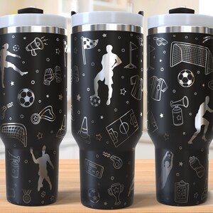 Soccer Tumbler Laser Svg, Football 40oz Tumbler Full Wrap Laser Svg, Laser Engraved Svg, Tumbler Laser File, Laser Svg Tumbler
