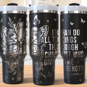 Bibelvers Tumbler Laser Svg, kristen 40oz Tumbler Full Wrap Laser Svg, Bibeln lasergraverad Svg, Tumbler laserfil, Laser Svg Tumbler