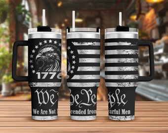 We The People 40oz beker svg, Svg-bestand voor laser, waterfles Svg voor laser, patriottische Tumbler Svg, Tumbler gegraveerde svg, gegraveerde svg